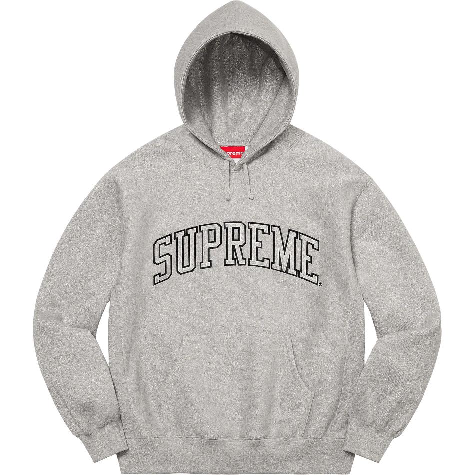 Grey Supreme Glitter Arc Hooded Sweatshirts | Supreme 330YU